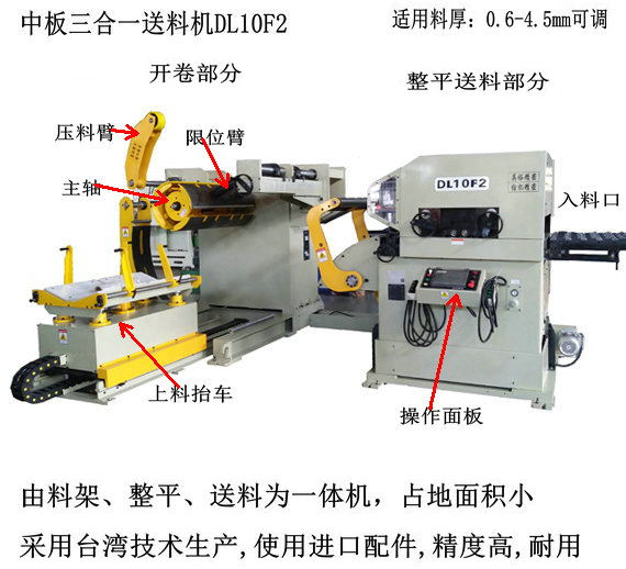 沖床三合一送料機(jī)沖壓使用案例